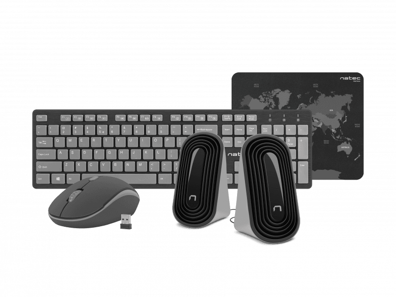Natec 4in1 Tetra Wireless Black/Grey