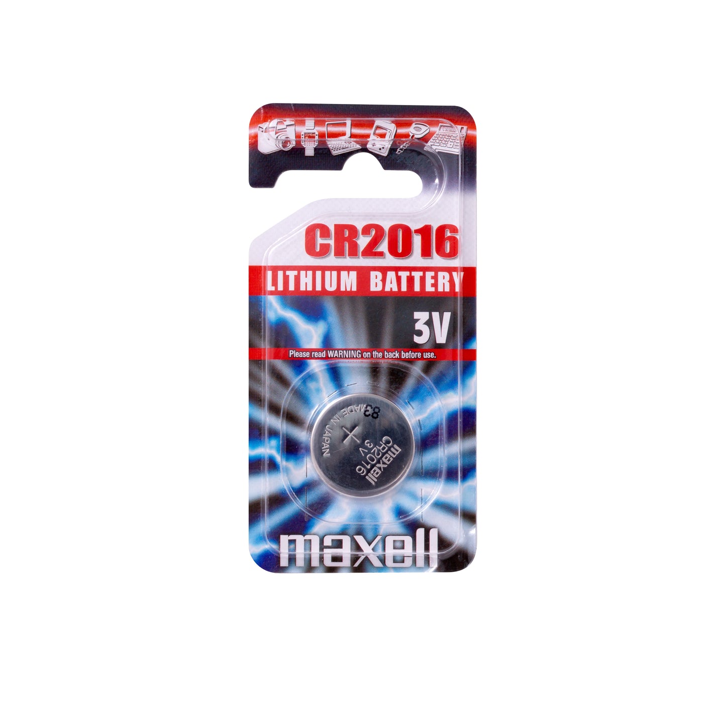 Maxell CR2016 Blister 1 Pc LIghium Coin Cell