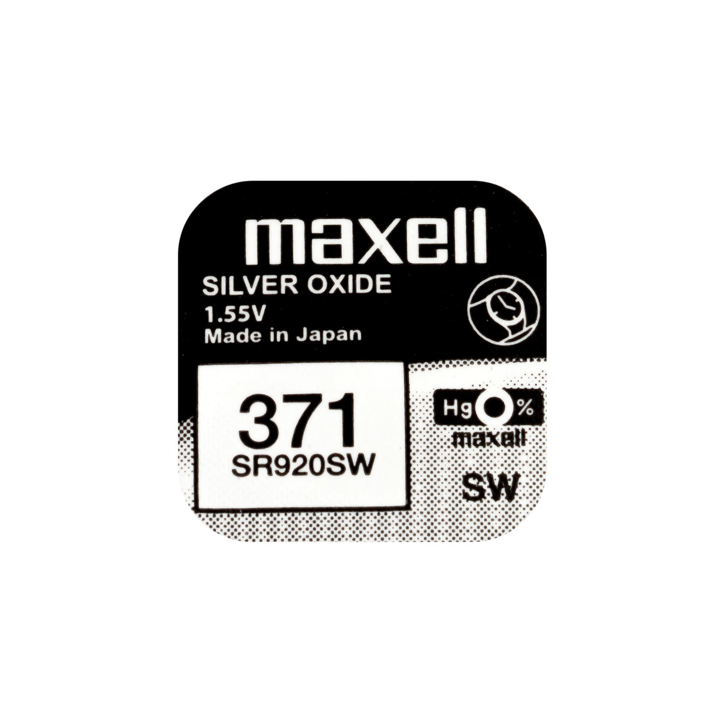 Maxell SR920SW (371) Silver Oxide Watch Batteries