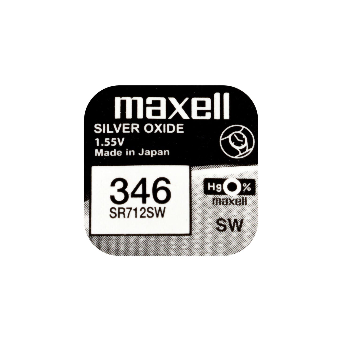 Maxell SR712SW (346) Silver Oxide Watch Batteries