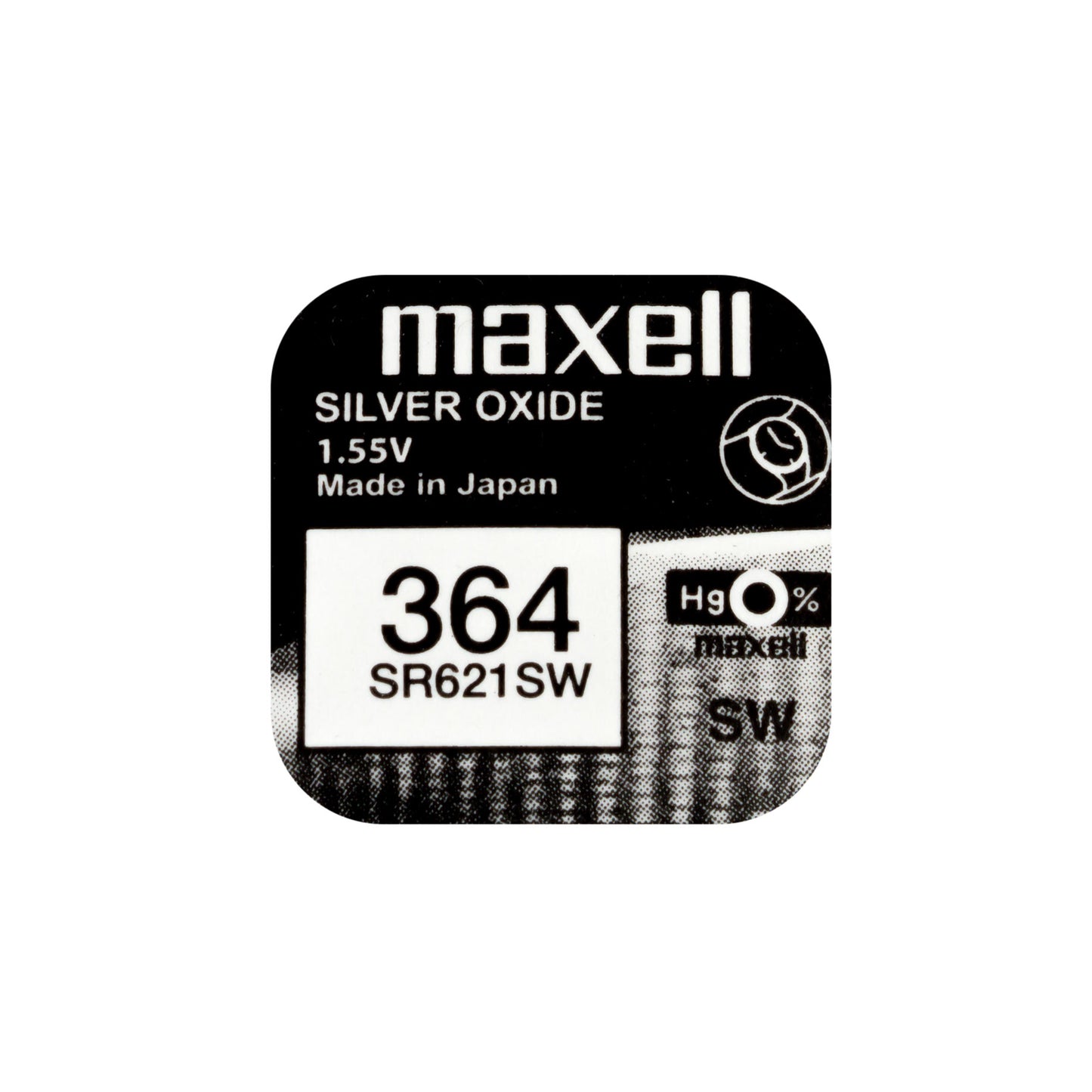 Maxell SR621SW (364) Silver Oxide Watch Batteries