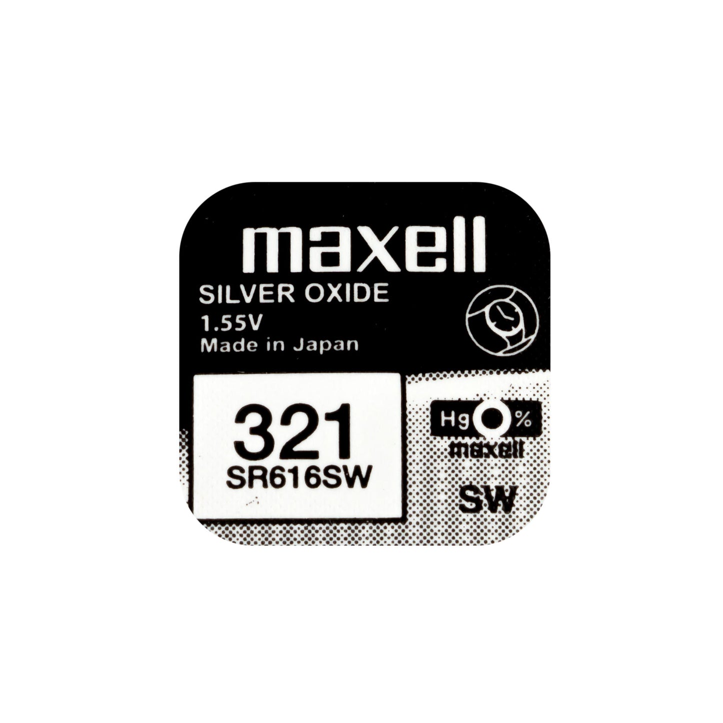 Maxell SR616SW (321) Silver Oxide Watch Batteries