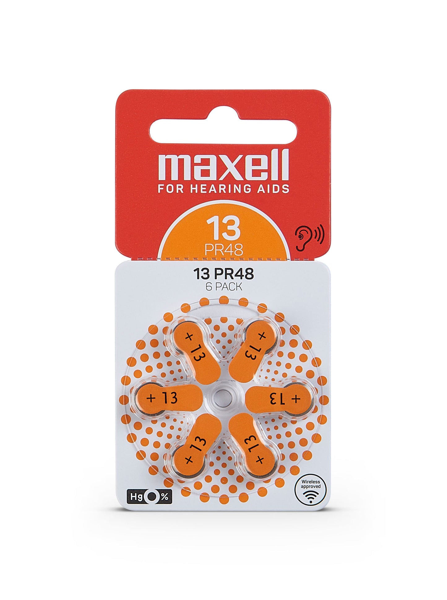 Maxell PR48 (13) 6BS Zinc Air Batteries