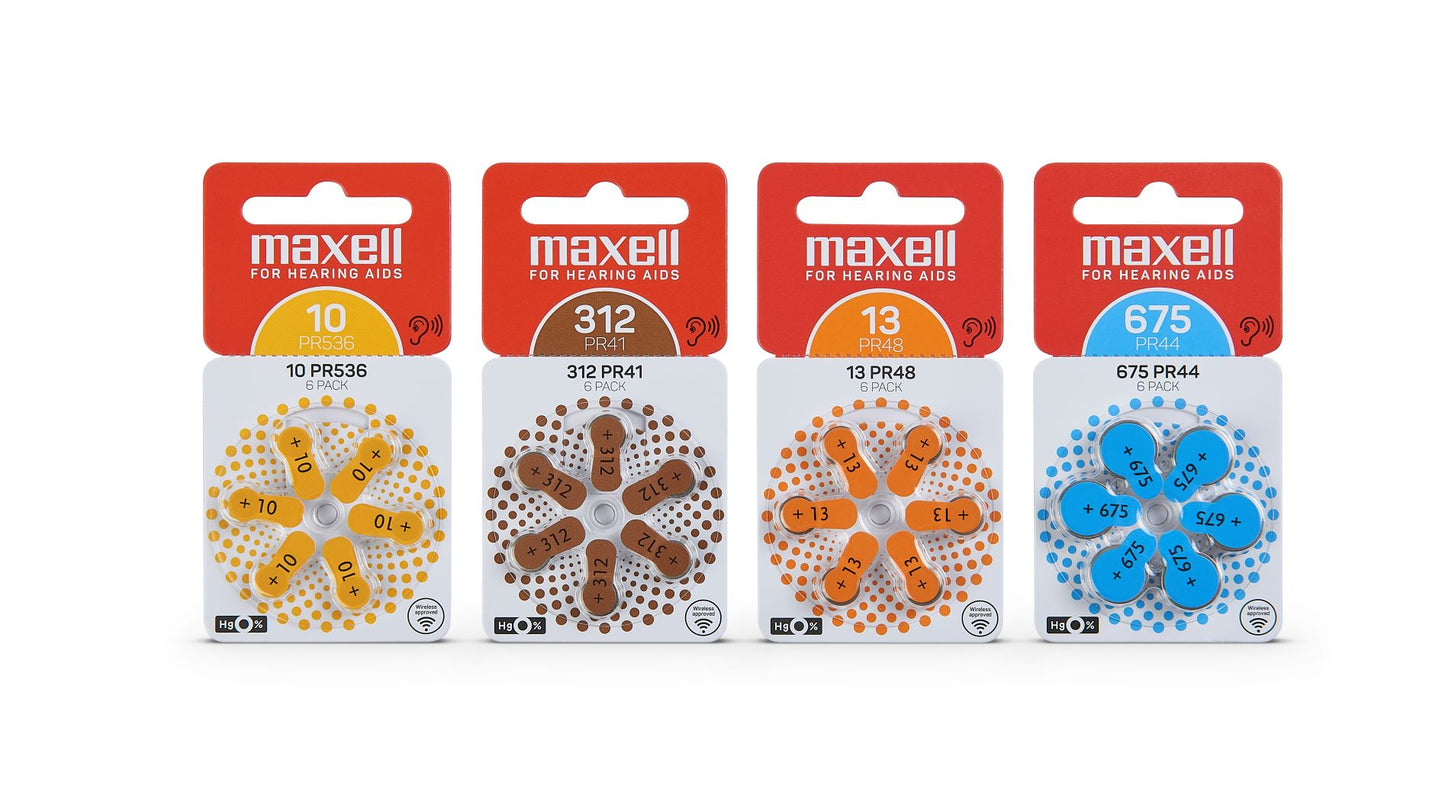 Maxell PR48 (13) 6BS Zinc Air Batteries